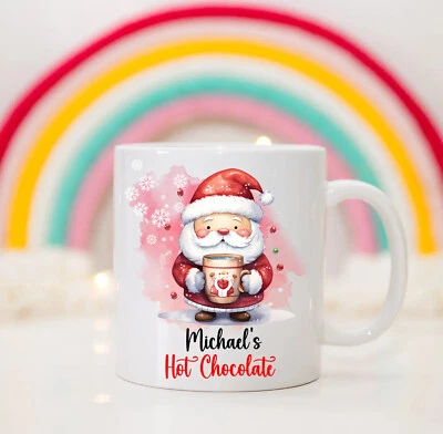 Children’s Personalised Christmas Mug Unbreakable Cup Christmas Eve Box Filler • £9