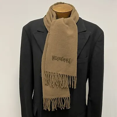 Missoni Sport Scarf 100% Wool Brown With Fringes Needs Some TLC 66  Long • $32.03