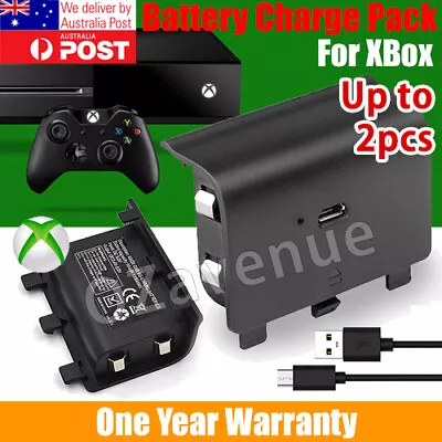 2400mAh Rechargeable Battery Pack USB Cable For XBOX ONE Controller Wireless AUS • $10.89