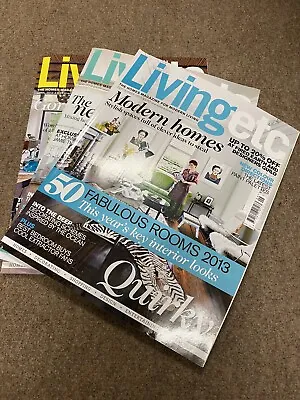 £8.99 • Buy Living Etc Magazine - April/May/Sept 2013 - 3 Issues FREE U.K SHIPPING