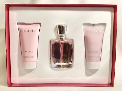 LancÔm Miracle Eau De Parfum 30ml Body Lotion 50ml Bath Shower Gel 50ml Perfume • £39.99