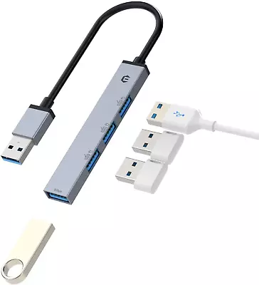 4 Port Super Fast Ultra Thin Mini USB Adapter With USB 3.0 Port & USB 2.0 Ports • $8.88
