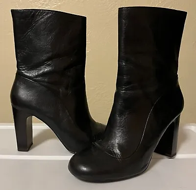 Zara Basic Collection Womens Ankle Boots Black Side Zip Size EU 36 US 6 • $19.99