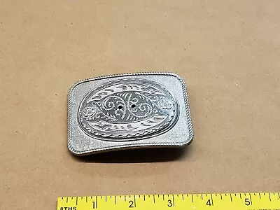 Vintage Silver Color Western Style Design Belt Buckle No Center Emblem • $4.50