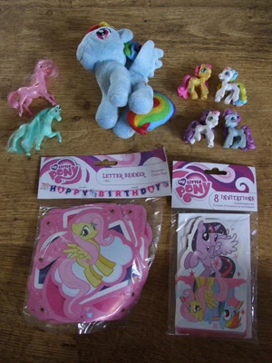 £3.49 • Buy Mar  Combine Offers - My Little Pony Mixed Figures Party Banner Invitations Soft