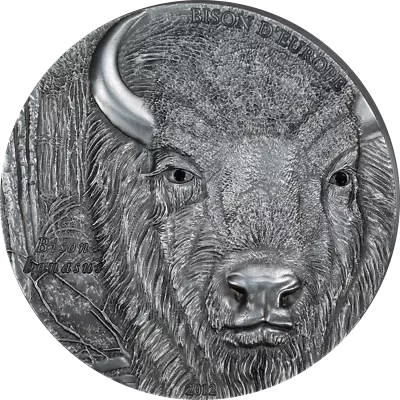 Togo 2012 European Bison 1500 Fr 2 Oz Silver Coin High Relief With Swarovski • $195