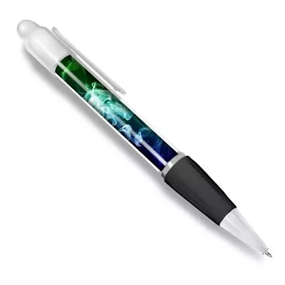 White Ballpoint Pen - Colourful Ink Smoke Green Vape Office Gift #14288 • £4.99