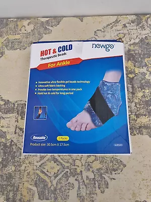 NEWGO Ankle Ice Pack Wrap Injuries Reusable Hot Cold Therapy 2PCS Foot Ice New • £16.45