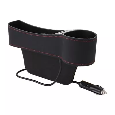 Car Storage Organizer Pocket Right Side Seat Catch Box PU Leather Dual USB Parts • $23.99