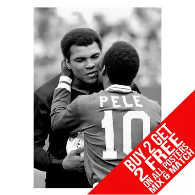Pele Bb3 Muhammad Ali Poster Print A4 A3 Size Buy 2 Get Any 2 Free • £8.97
