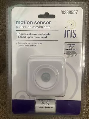 Iris Motion Sensor White Model #0388557  *Requires Iris Smart Hub * New • $10