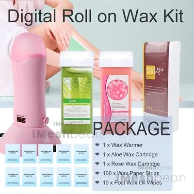 Roll On Depilatory Wax Heater Cartridge Warmer Hair Removal Machine Waxing Kit • $27.59