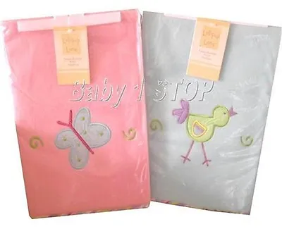 2x Baby Emboidered Soft Fleece Pram / Crib Blanket Blue Design 70x90cm • £9.95