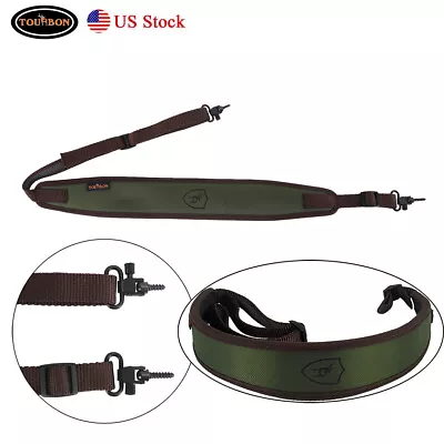 Tourbon Padded Rifle Sling Swivels Shotgun Mount Screws Stud Gun Strap-3 Options • $19.79