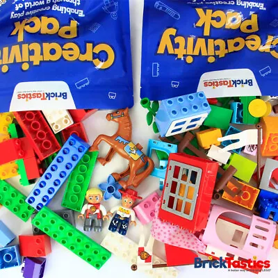 $55 • Buy Duplo (lego) 1kg (65pc's!) Kids Creativity Packs Bulk + X2 Figs & Animal