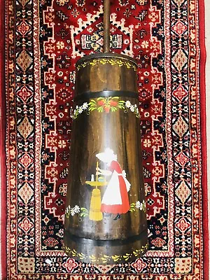 $69 • Buy Vintage Wooden Butter Churn With Painted Design
