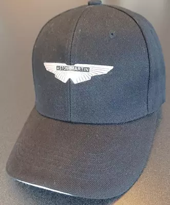 Aston Martin Car Logo Black Hat Baseball Cap Size Adjustable Strap VGC • $19.99