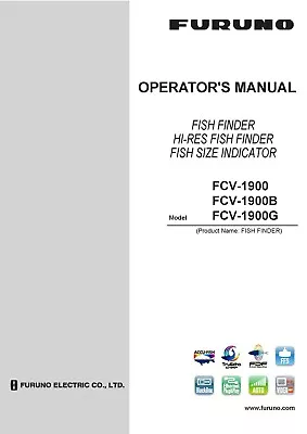 Furuno Fish Finder FCV-1900 B  G Operators Manual Instructions Guide Copy • $18.95