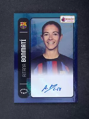 2022-23 Topps Merlin ‘98 UEFA Aitana Bonmati Blue Auto /49 Autograph Barcelona • $58