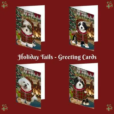 Christmas Stocking Hung Dog Cat Pet Photo Greeting Invitation Card Pack Of 20 • $64.89