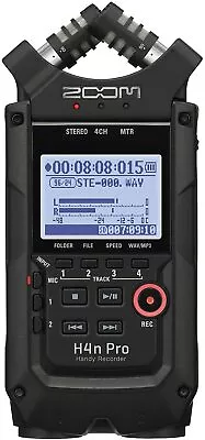 ZOOM H4nPro Black BLK H4n Pro Linear PCM IC Digital Handy Recorder 100% Genuine • $438.55