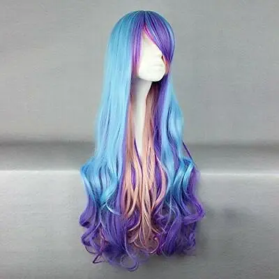 Ladieshair Lolita Cosplay Wig 80 Cm Blue • £5.99