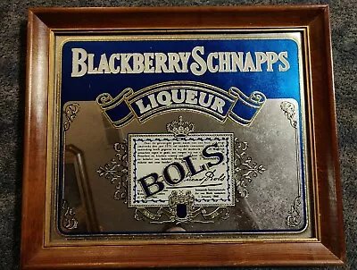 BLACKBERRY SCHNAPPS LIQUEUR BOLS Vintage Bar Pub Tavern Mirror Sign Rare • $180