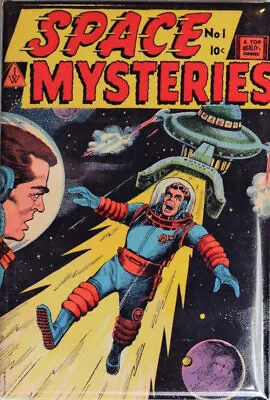 Space Mysteries No 1 Cover FRIDGE MAGNET UFO Flying Saucer 50s Comics • $4.98