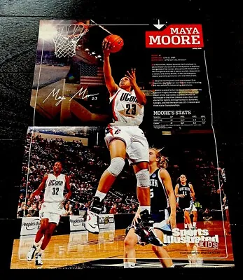 MAYA MOORE ROOKIE RARE SI FOR KIDS POSTER 2008 UCONN HUSKIES Chris Paul Reverse • $10