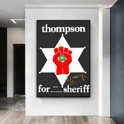 $14.99 • Buy Thompson For Sheriff Poster Hunter S. Thompson Signature