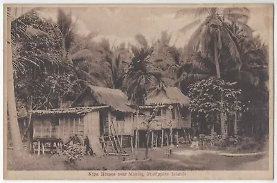 1908 Manila Philippines - Nipa Houses & Palm Trees - Vintage Postcard • $8.99