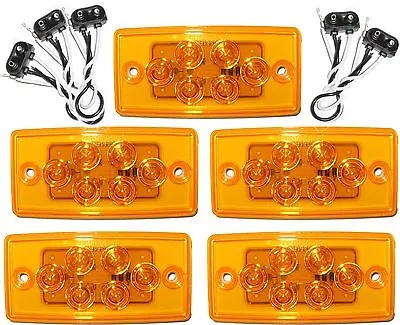 5 Flush Mount Volvo Freightliner Roof Clearance Marker Light LED Amber M20361Y • $40.95