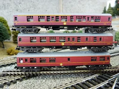 Lima BR Maroon Coaches X 3 For N Gauge Model Train Set • £14.74