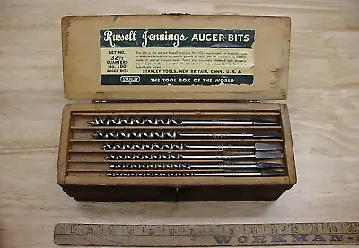 Russell Jennings No. 100 Auger Bits13 XLINT Bits & Original BoxAWESOME FIND! • $144.99
