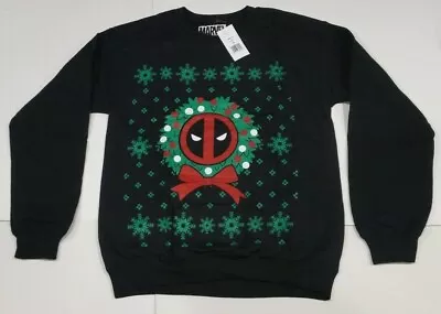 Marvel Licensed Dead Pool Snowflake Christmas Holiday Ugly Sweater Men • $24.99