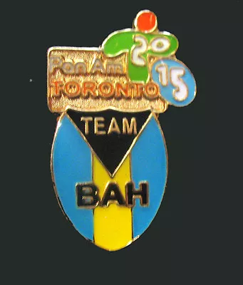 TORONTO 2015 Pan Am Olympic Games LIMITED Bahamas NOC Delegation Oval Team Pin • $11.98