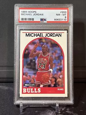 1989 Hoops Basketball Card #200 Michael Jordan Chicago Bulls PSA 8 • $20