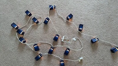 $35 • Buy Doctor Who Tardis 9ft Police Box Hanging String Of Lights Set Of 2