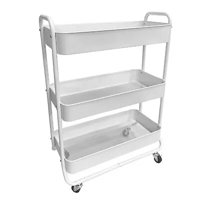  3 Tier Metal Utility Cart Multifunctional Laundry Baskets With Rolling Wheels  • $31.49