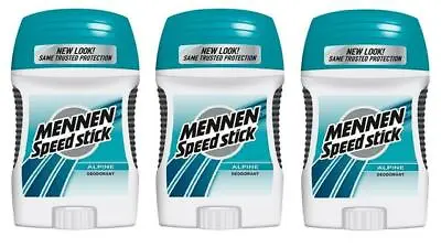 3 X Alpine Mennen Speed Stick Aluminum Free Deodorant Free Shipping 60g • $34.99