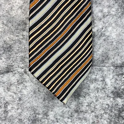 Stefano Ricci Men Neck Tie Gray Black Diagonal Stripe Silk Made Italy 61 X 3 3/4 • $64.95