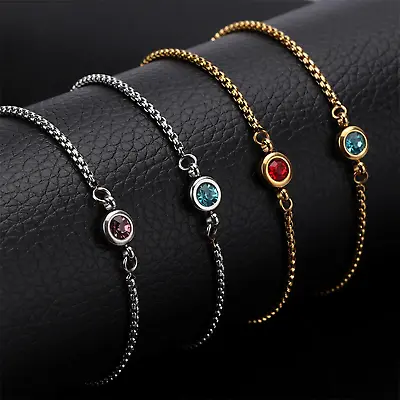 Custom Birthstone Bracelet For Women Gemstone Bracelet Adjustable Bracelet • $12.31