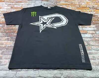 Monster Energy Drink T-Shirt Adult L Black Dropstars Off Road Tee Cotton Mens • $14.79