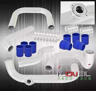 For 94-01 Integra B-Series Bolt On Polish Turbo Piping Kit Blue Couplers Adapter • $134.99