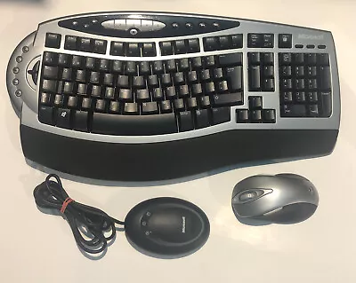 Microsoft Wireless Comfort Keyboard 4000 Receiver 3.1A Wireless Laser Mouse 5000 • $43.71