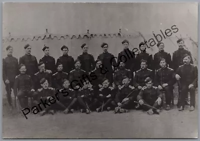 Military Photograph Print East Kent Yeomanry Regiment In Pillbox Hats At Camp • £5.60