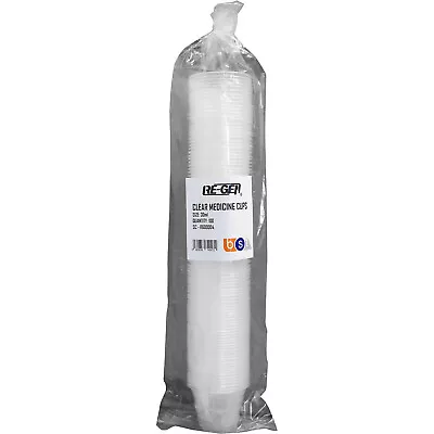 60ml Clear Plastic Liquid Medicine Measuring Cup Pot Beakers RE-GEN • £6.95