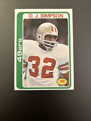 1978 Topps - #400 O.J. Simpson San Fransisco 49ers Bills Football Card 5M • $9