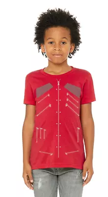 Michael Jackson Beat It Jacket Thriller Unisex Kids Crewneck Short Sleeve Shirt • £14.47