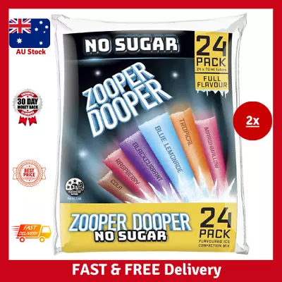 2x Zooper Dooper No Sugar 70ml X 24 Assorted • $19.99